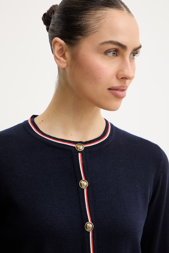 Luisa Spagnoli kardigan wełniany Martorana granatowy 100293