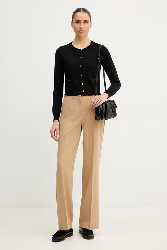 Luisa Spagnoli kardigan wełniany Merletti 100280 czarny SS26