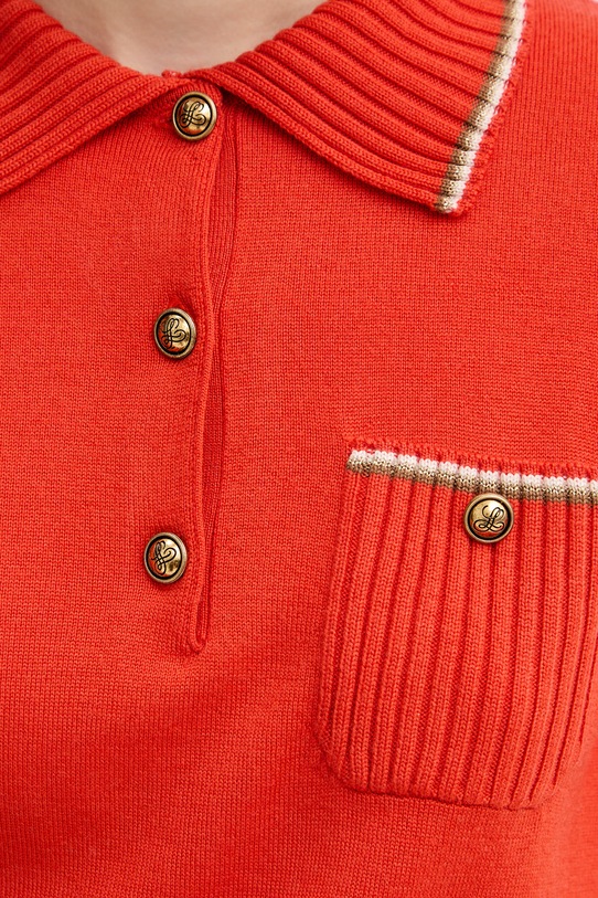 Luisa Spagnoli sweter wełniany Miconia 100295 pomarańczowy