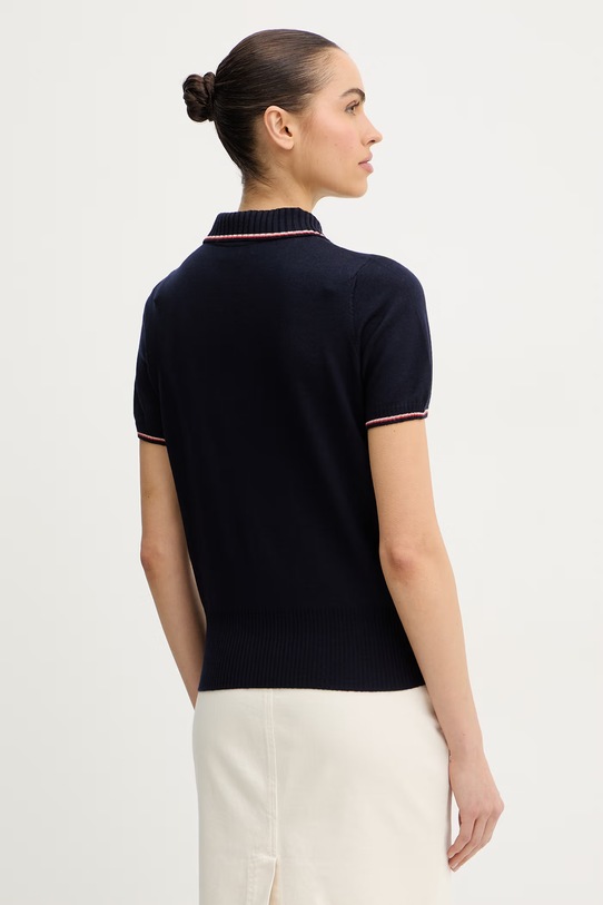 Odzież Luisa Spagnoli sweter wełniany Miconia 100295 granatowy