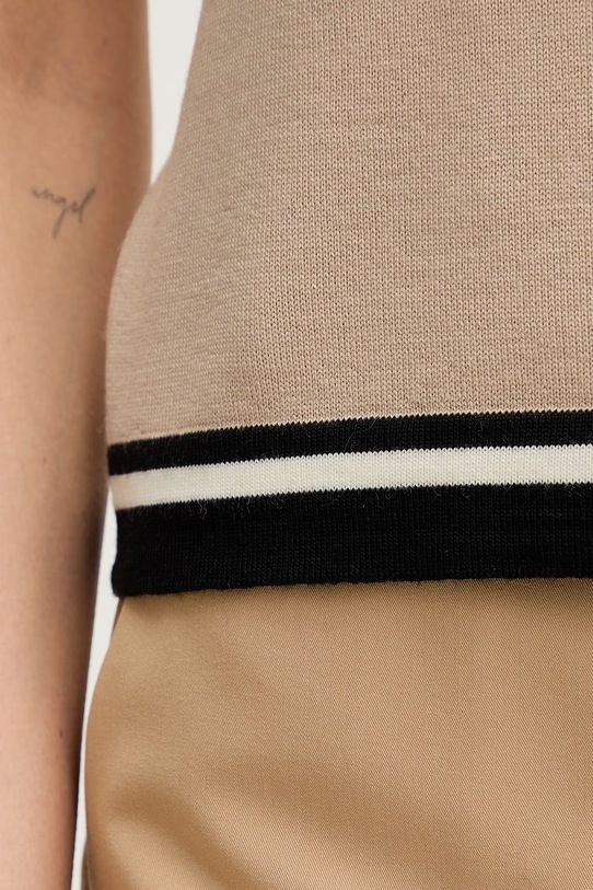 Luisa Spagnoli t-shirt wełniany Mielina 100307. beżowy