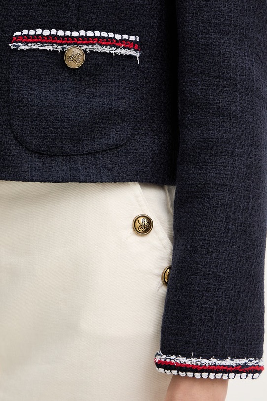 Luisa Spagnoli marynarka bawełniana Valter 543170 granatowy