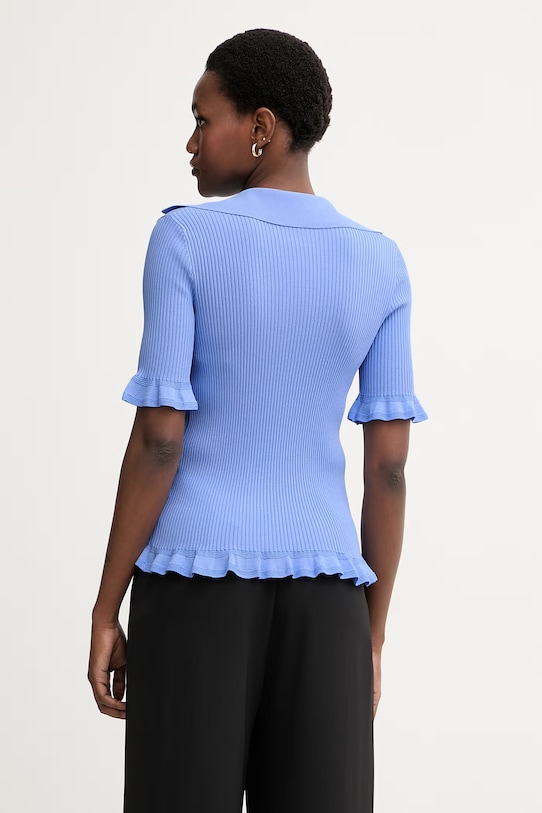 Odzież Luisa Spagnoli polo damskie z wiskozą Censito 100389 niebieski