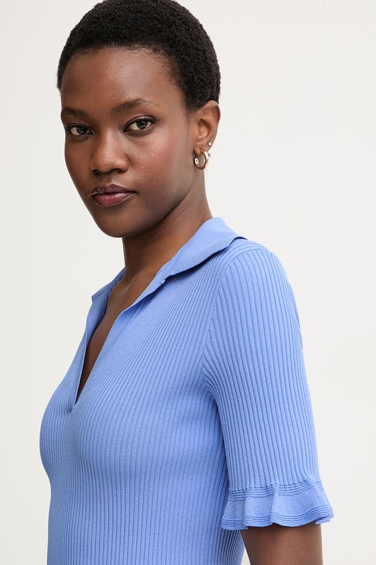 Luisa Spagnoli polo damskie z wiskozą Censito niebieski 100389
