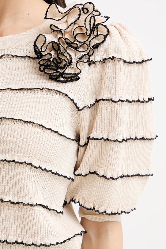 Luisa Spagnoli kardigán dámsky s viskózou Comuni 100380 béžová