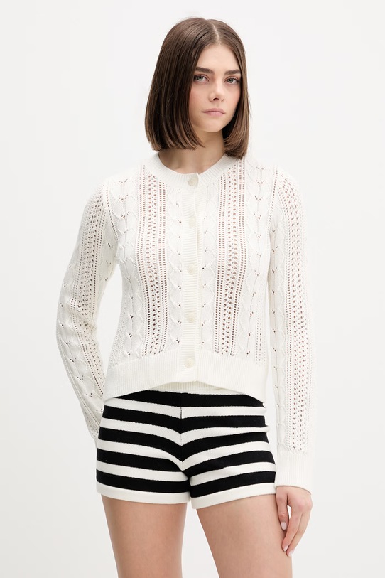 Guess Jeans kardigan damski beżowy W6GRZ2.Z4511