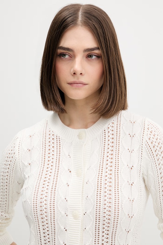 Guess Jeans kardigan damski beżowy W6GRZ2.Z4511