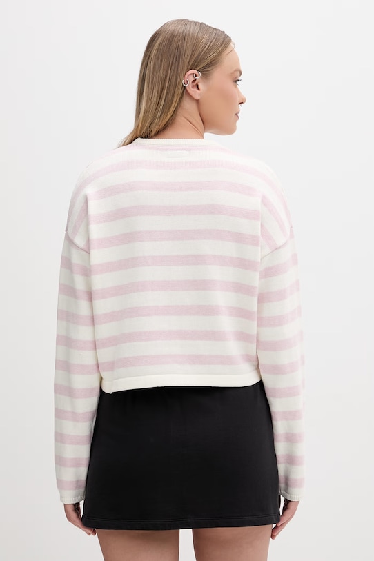 Odzież Guess Jeans sweter damski bawełniany W6GR00.Z3HM1 różowy