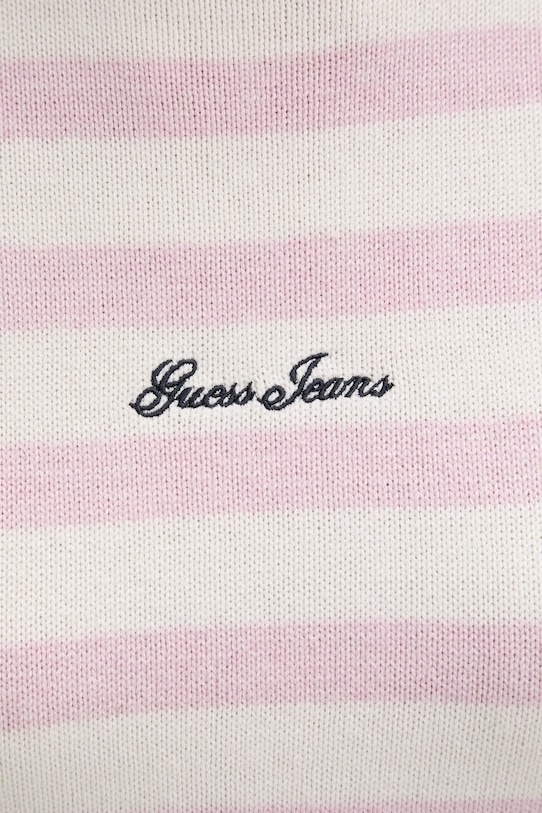Guess Jeans sweter damski bawełniany W6GR00.Z3HM1 różowy