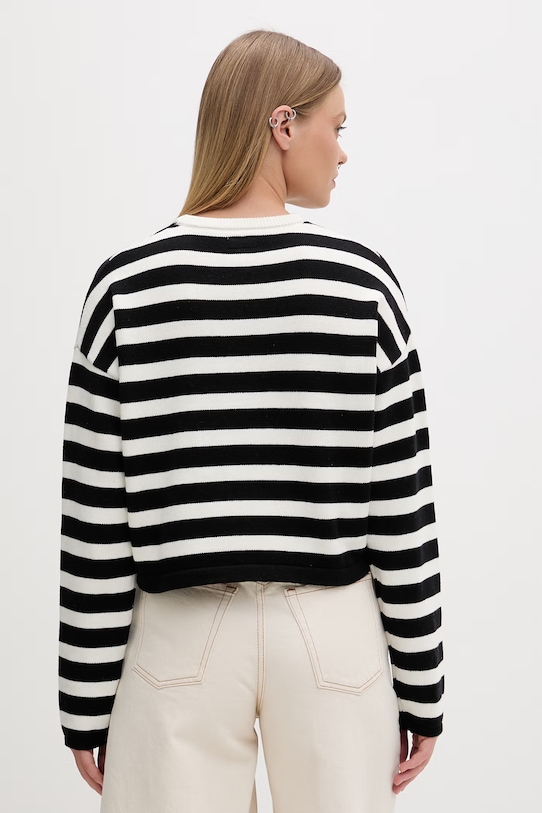 Odzież Guess Jeans sweter damski bawełniany W6GR00.Z3HM1 czarny