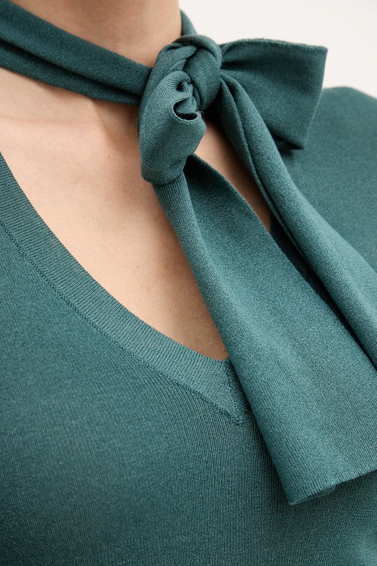 Sisley sweter damski z lyocellem 14Z4L401I turkusowy