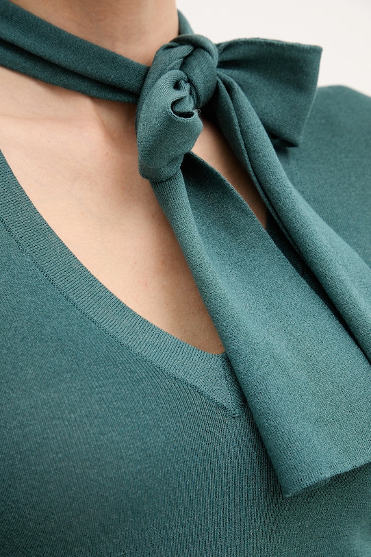 Sisley sweter damski z lyocellem 14Z4L401I turkusowy