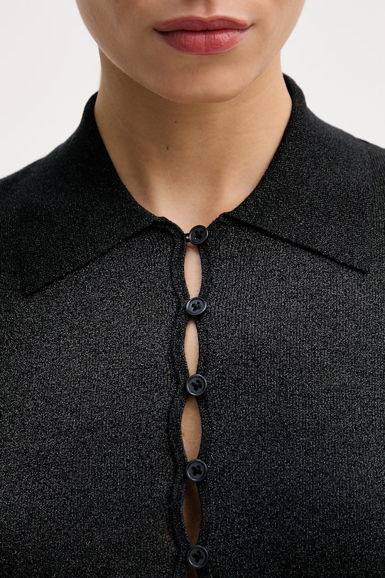 Sisley kardigan damski z lyocellem 14Z4L500U czarny