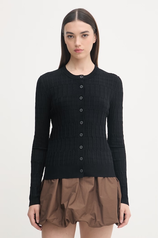 Sisley кардиган для женщин с вискозой чёрный 16R2L5017