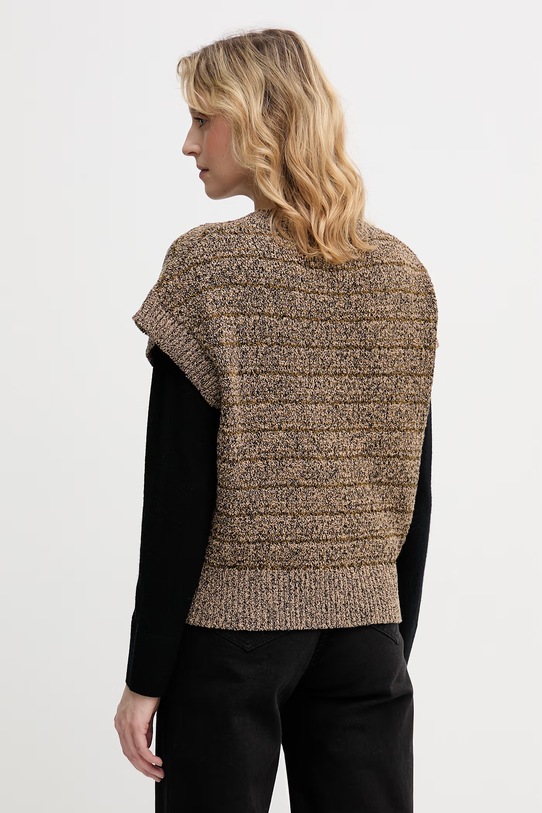 Oblečení Sisley svetr dámský s bavlnou 174VL401K hnědá
