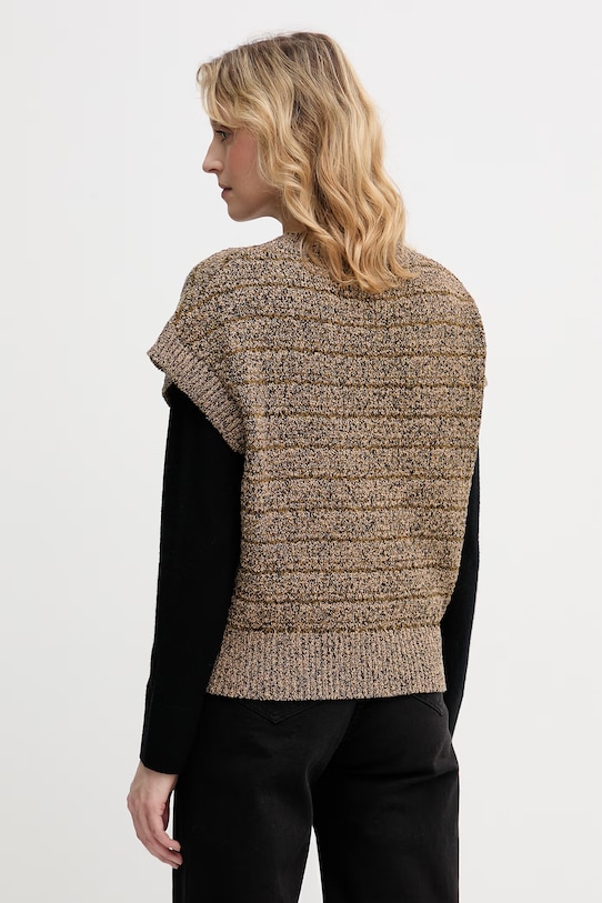 Oblečení Sisley svetr dámský s bavlnou 174VL401K hnědá