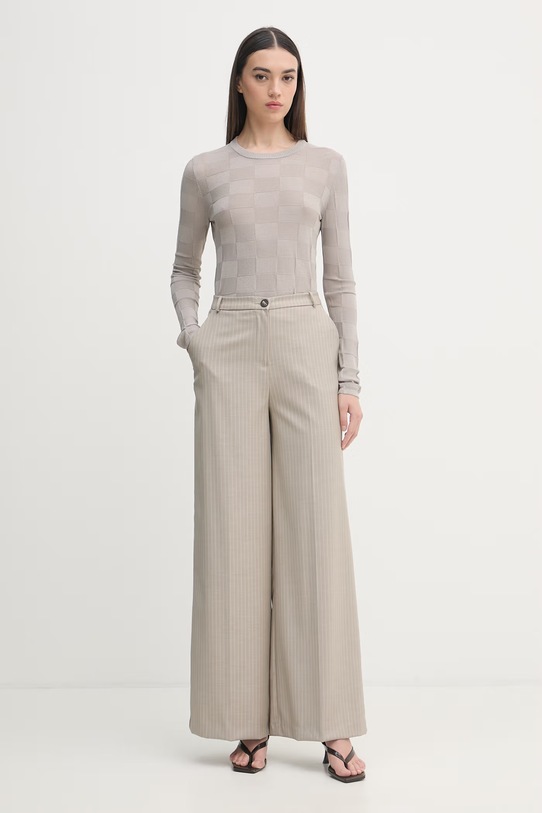 Sisley sweter damski z wiskozą 1TJ1L107N szary SS26