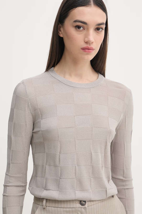 Sisley dámsky sveter s viskózou sivá 1TJ1L107N