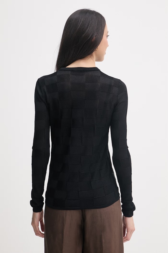 Odzież Sisley sweter damski z wiskozą 1TJ1L107N czarny