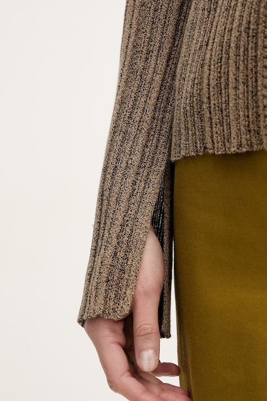 Sisley kardigan damski 1YTSL5014 brązowy