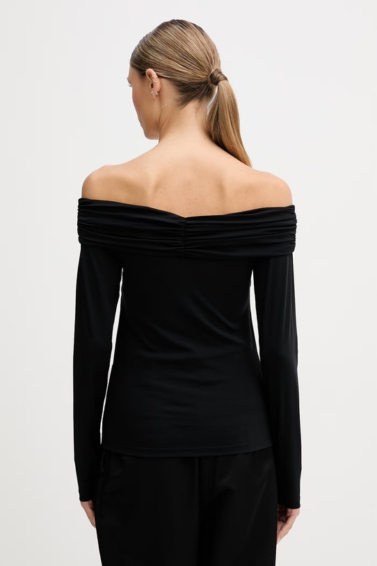 Дрехи Sisley блуза дамска от вискоза 3C5HL108R черен