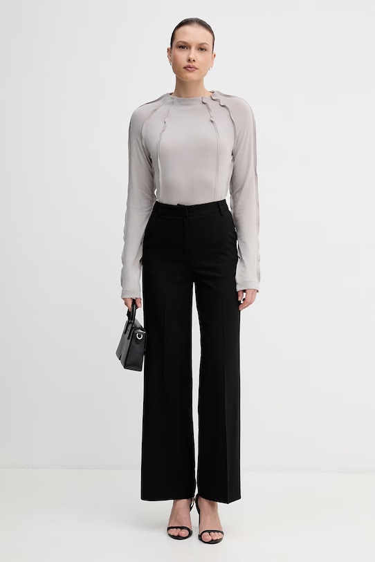 Sisley longsleeve damskie 3XEPL108K szary SS26