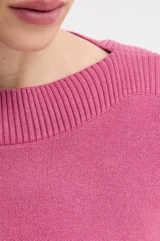 United Colors of Benetton sweter z domieszką wełny 10ICD10GC różowy