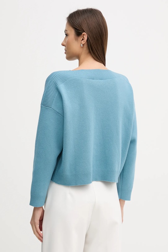 Odzież United Colors of Benetton sweter z domieszką wełny 10ICD10GC niebieski