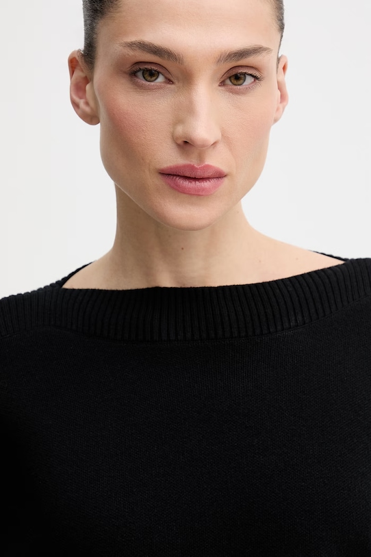 United Colors of Benetton sweter z domieszką wełny czarny 10ICD10GC