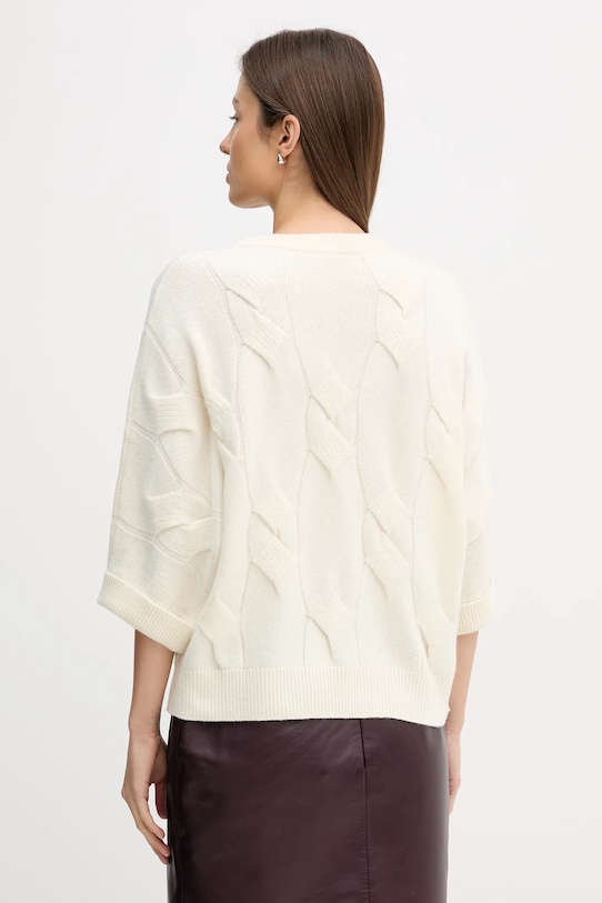 Odzież United Colors of Benetton sweter kaszmirowy 10K1D10FE beżowy
