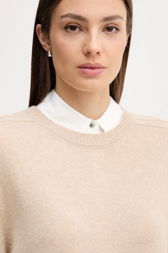 United Colors of Benetton sweter kaszmirowy beżowy 10K1D10FF