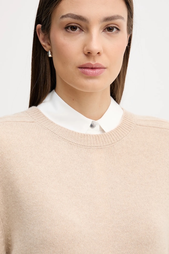 United Colors of Benetton sweter kaszmirowy beżowy 10K1D10FF