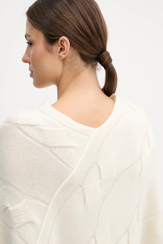 United Colors of Benetton poncho kaszmirowe 10K1DU01S beżowy