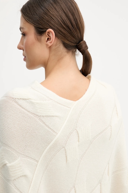 United Colors of Benetton poncho kaszmirowe 10K1DU01S beżowy