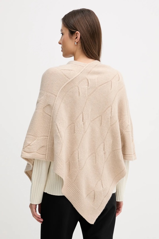 Odzież United Colors of Benetton poncho kaszmirowe 10K1DU01S beżowy