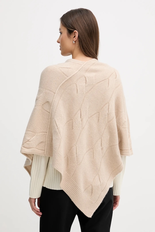 Odzież United Colors of Benetton poncho kaszmirowe 10K1DU01S beżowy
