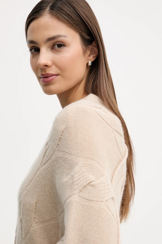 United Colors of Benetton poncho kaszmirowe beżowy 10K1DU01S