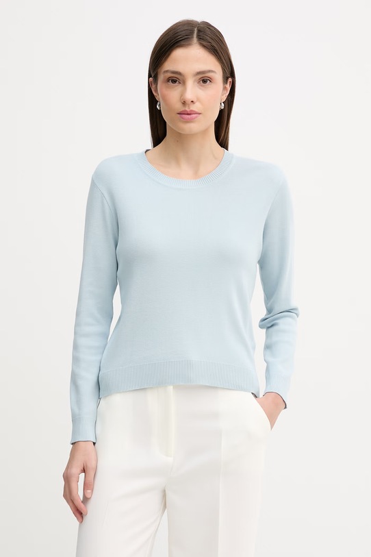 United Colors of Benetton sweter bawełniany bawełna niebieski 1C19D10FV