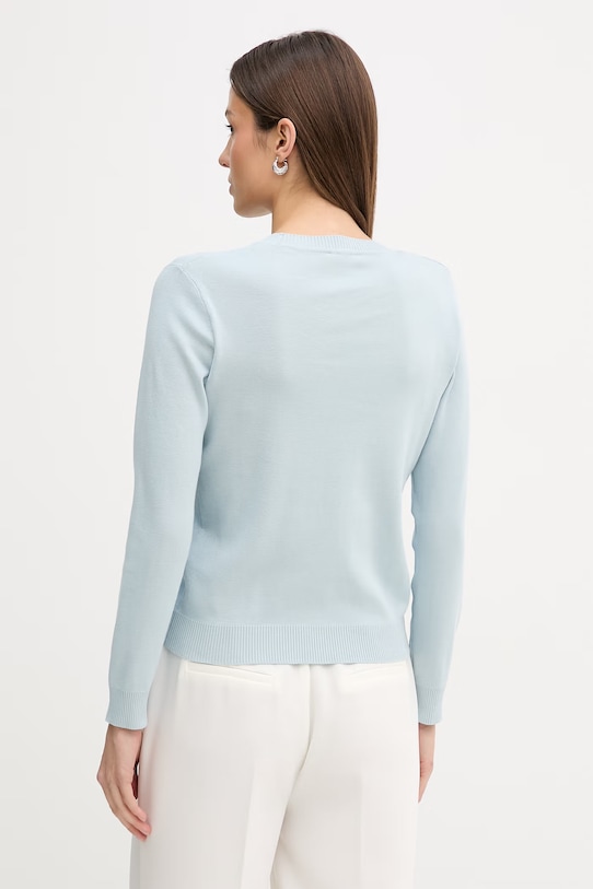 Odzież United Colors of Benetton sweter bawełniany 1C19D10FV niebieski