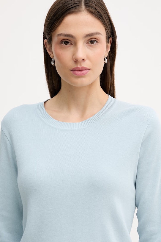 United Colors of Benetton sweter bawełniany niebieski 1C19D10FV