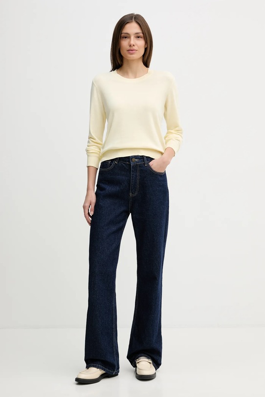 United Colors of Benetton sweter bawełniany 1C19D10FV żółty SS26