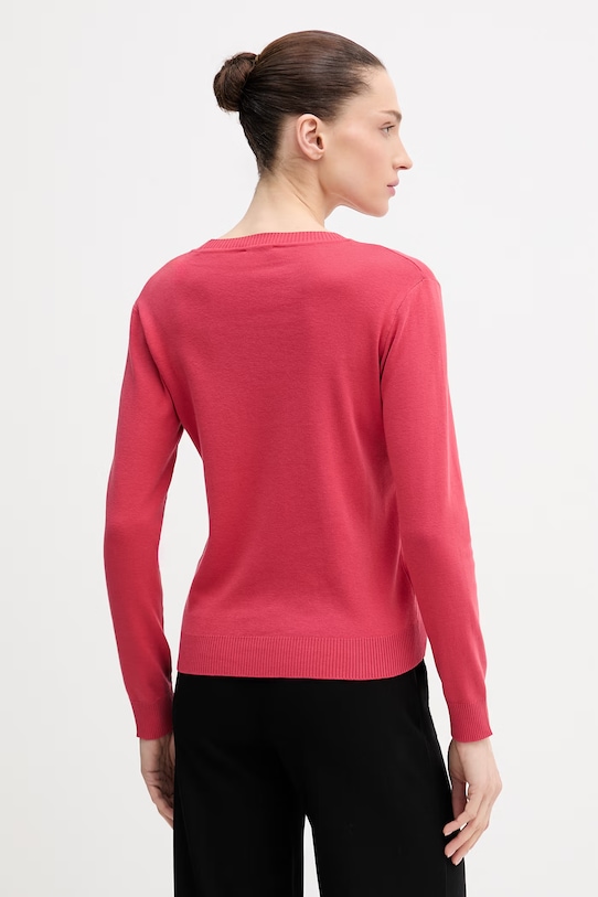 Odzież United Colors of Benetton sweter bawełniany 1C19D10FV czerwony