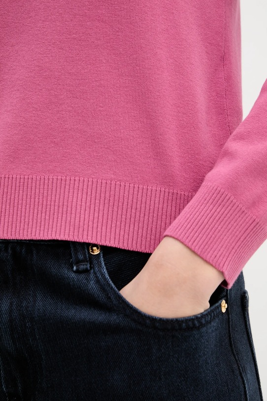 United Colors of Benetton sweter bawełniany 1C19D10FV różowy