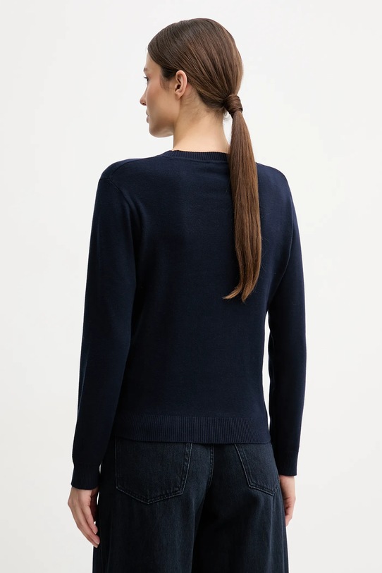 Odzież United Colors of Benetton sweter bawełniany 1C19D10FV granatowy