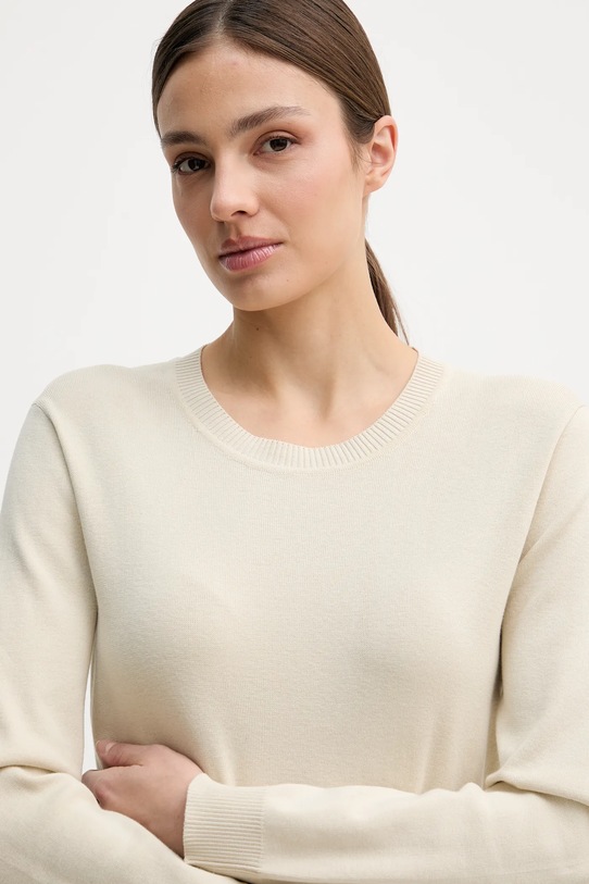 United Colors of Benetton sweter bawełniany beżowy 1C19D10FV