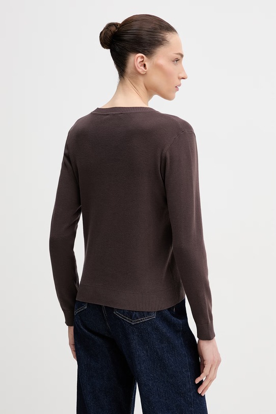 Odzież United Colors of Benetton sweter bawełniany 1C19D10FV brązowy