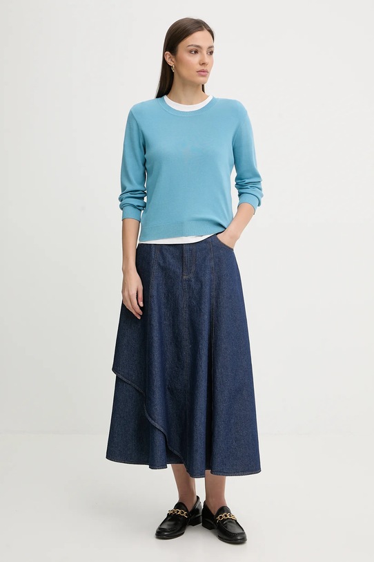 United Colors of Benetton sweter bawełniany 1C19D10FV niebieski SS26