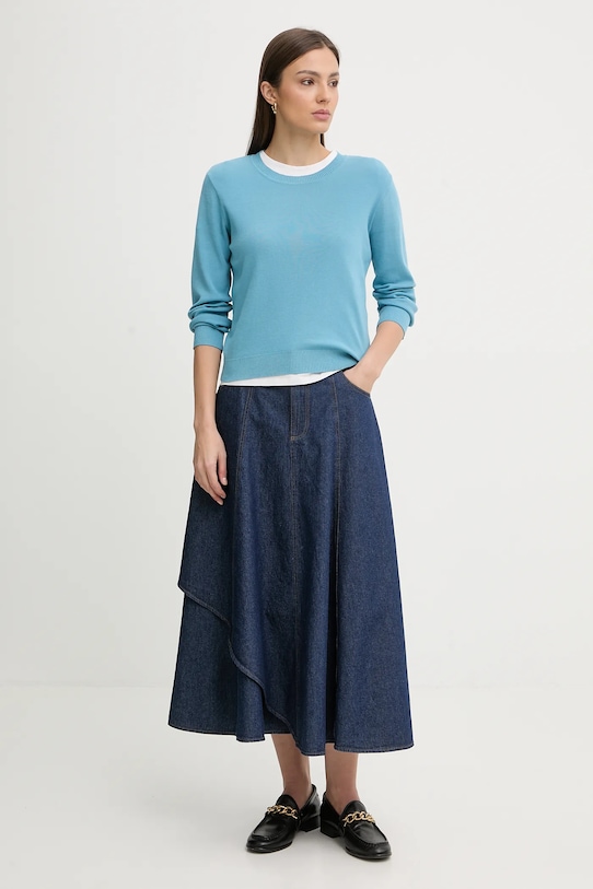 United Colors of Benetton sweter bawełniany 1C19D10FV niebieski SS26