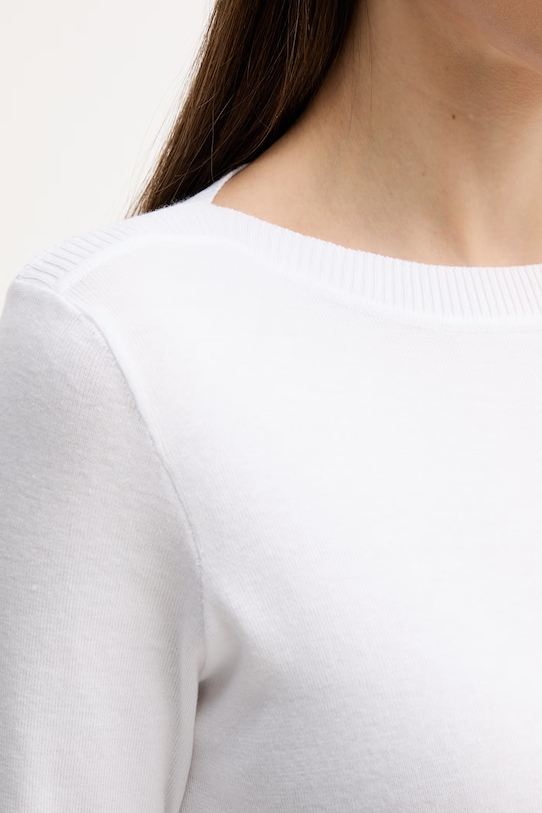 United Colors of Benetton sweter bawełniany 1C19D10G1 biały