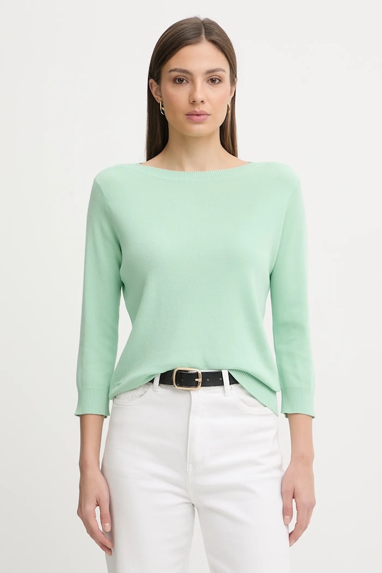 United Colors of Benetton sweter bawełniany bawełna zielony 1C19D10G1